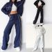 Summer Women's Casual Sports Sweatshirt Set Solid Striped Fashion European American Style Foreign Trade Clothing_ecoleips.com