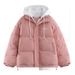 girl Girl 2025 Winter Down For Women New Thickened Korean Version Two-Piece Loose Hooded Coat Cotton Padded Jacket Wholesale_ecoleips.com