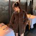 Imitation Lamb Coat 2025 New Autumn And Winter Women's Clothing Horn Buckle Medium And Long Black Thickened Fur Coat_ecoleips.com