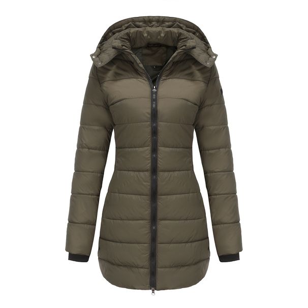 Women's Clothing Women's Long Sleeved Cotton Coat Anti-Splashing Detachable Cap Warm Jacket For Autumn And Winter Party Style_ecoleips.com