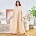 Verve Dubai Clothing Factory Muslim Women's Long New Sequin Evening Gown Dress Abaya_ecoleips.com