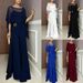 Women's Elegant Two Piece Set European American Style Loose Fitting Irregular Chiffon Robe With Suspender Jumpsuit For Commuter Friendly Fashion_ecoleips.com