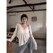 Thin Perspective Long Sleeved T-shirt For Women's Summer Loose Casual Korean Base Sun Protection Cover Up Top For Women_ecoleips.com
