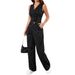 Retro Women's V Neck Striped Two Piece Suit Set Elegant Sophisticated European American Style Clothing for Mature Women_ecoleips.com