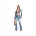 I.AM.GIA European And American Hot Girl Flared Jeans, Vintage Washed High-waisted Slim-fit Pants, Same Style As Yi_ecoleips.com