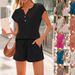 Women's Casual Short Sleeve Two-Piece Set, Soft Stretch Lounge Outfit, Comfortable Daily Wear For Summer_ecoleips.com