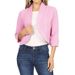 Women's Solid Color Blazer – Slim Fit Polyester Jacket With Stand Collar (S-5xl, Short Length, 7/8 Sleeve, Office & Casual)_ecoleips.com