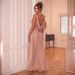 Women's Clothing Spring And Summe V Neck Sequined Temperament Chiffon Splicing Evening Dress_ecoleips.com