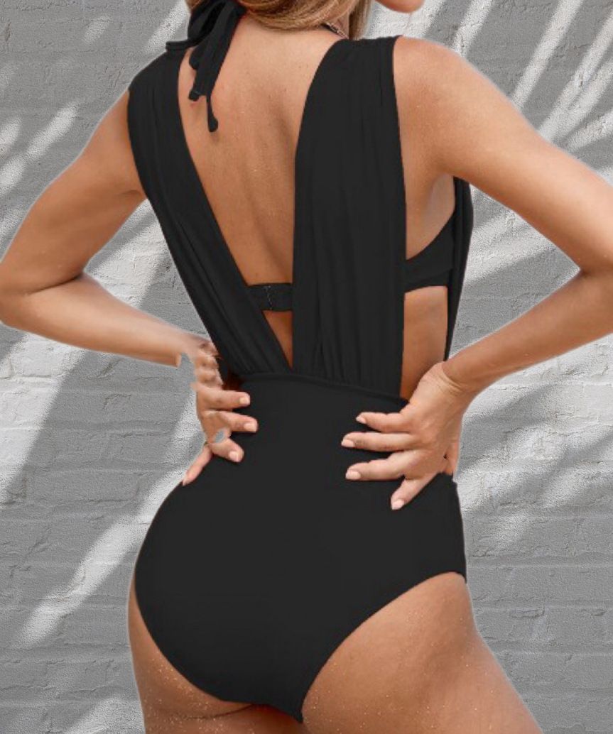 Women's Clothing Two Piece Swimsuit Deep V Sexy Multi-Color Bikini Set Fits True To Size For All Seasons_ecoleips.com