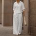 Women's New Style Casual Loose Fitting High End Two Piece Set Shirt Collar_ecoleips.com
