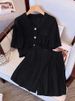 Women's Clothing Original Workmanship Texture Sense Fashion Short Sleeved Suit Women Summer Loose Wide Leg Short Casual Pants Two Piece Suit_ecoleips.com