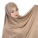 Muslim Accessories"Premium Brushed Polyester Headscarf – Elegant Malay-Style Cover With Nail Diamond Accents"_ecoleips.com
