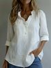 Women's Loose Casual Retro Floral Embroidery Ruffled Long Sleeved Shirt Button up Top European American Style_ecoleips.com