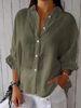 Women's Clothing Cotton And Linen Back Tie Design Shirt_ecoleips.com