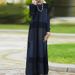 Muslim Dress Women Bohemian Linen Maxi Dress – Oversized Fit With Plaid Print & Asymmetrical Hem – Vintage Cotton-Blend Dress For Women (S-5xl)_ecoleips.com