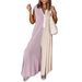 Women's Clothing Summer Style Women's Relaxed Wide Leg Jumpsuit Sleeveless Color Block Loose Fit Long Pants_ecoleips.com