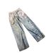 Women’s 3D Printed Wide Leg Jeans, High Waist Baggy Denim Pants With Pearl & Lace Embellishments, Streetwear Casual Trousers For Daily & Party_ecoleips.com