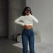 AC822 Foreign Trade New High-neck Short Fashion Casual Slim-fit Versatile Knitted Top With Exposed Navel And Long_ecoleips.com