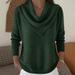 Women's Solid Color Long Sleeve Top Sweater Autumn Winter New_ecoleips.com