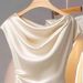 Women's Clothing Temperament Light Mature Style Satin Shirt Slim Shirt_ecoleips.com