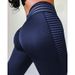 Women's Clothing Horizontal Striped Mesh High Waist Elastic Sports Running Fitness Yiwu Leggings F3P750_ecoleips.com