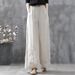Suitable For All Seasons 2024 Autumn Literary Loose Versatile Embroidered For Women New Casual Wide-leg Cotton Linen Pants_ecoleips.com