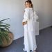 2025 European And American Women's Fashion Casual Temperament Wrinkled Loose Long Sleeved Shirt Plus Long Suspenders Two Piece Suit_ecoleips.com