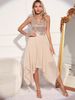 Women's Clothing Sexy Retro Chiffon Stitching Green Sequin Dress Summer Women's Clothing_ecoleips.com
