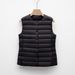 Pinghu Women's Jacket Vest Short Sleeveless Lightweight Wear Autumn Winter Round Neck Down Inner Liner_ecoleips.com
