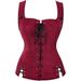 Renaissance Steampunk Pirate Cosplay Costume Anime Role-Playing Lace-Up Vest_ecoleips.com