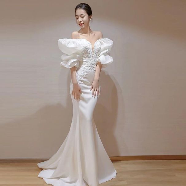 Women's Clothing Style Out Of The Door Banquet Annual Meeting Fishtail Long Skirt Female Party Evening Dress_ecoleips.com