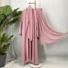 New Fashionable Lace Trimmed Cardigan Robe With Headscarf_ecoleips.com