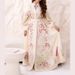 Women's Printed Dress Spring New Arrival Lantern Sleeve Slim Waist Tie Waist Tassel European And American Style_ecoleips.com