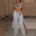 Diamond-Embellished Wide-Leg Jeans – Sexy Side Cutout, Relaxed Mid-Rise Fit, Long Flowy Silhouette (Y2K Aesthetic, Trendy Statement Pants)_ecoleips.com