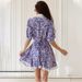 TARUXY Fashion Floralshort Sleeves Dress Women Summer New Lapel Buttons Printed High-Waisted Short Dress Female Leisure Dress_ecoleips.com