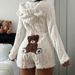 2026 European And American Independent Site New Autumn/Winter Women's Casual Solid Color Hooded Long Sleeve Plush_ecoleips.com