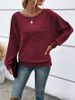 K New Comfortable Casual Solid Color Long Sleeved Round Neck Knitted Sweater Pullover T-shirt_ecoleips.com