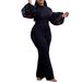 Cross-border Women's Clothing, European And American Plus-size 2024 Spring New Fashion Elegant Mesh OL Puff Sleeve_ecoleips.com