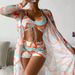 Verve Swimsuit Women Sexy Print Three-Piece Bikini Boxer Briefs Swimwear_ecoleips.com