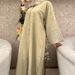 Turkish Embroidery Elegant Long Dress With Open Front, Loose Fit A-Line Maxi Dress For Women, Bohemian Chic Casual Dress_ecoleips.com