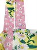 【Boho Chic】Floral Strapless Dress With Back Tie Detail, Summer Bridesmaid Guest Dress For Garden Party, Date Night_ecoleips.com