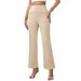 High-Waisted Straight Leg Trousers for Women Spring/Summer Elegant Slimming Casual Pants Loose Slightly Flared Fashionable_ecoleips.com