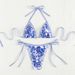 Women's Clothing New Split Print Blue And White Porcelain Bikini_ecoleips.com