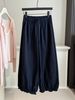 Korean Style High-Waisted Slimming Cropped Lantern Pants for Women Casual Loose Wide Leg Tulip Pants New Spring Autumn_ecoleips.com
