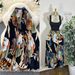 Vintage Floral Print A-Line Midi Skirt With Elastic Waist - High Waist Flowy Pleated Skirt For Women, Boho Chic Summer Skirt_ecoleips.com