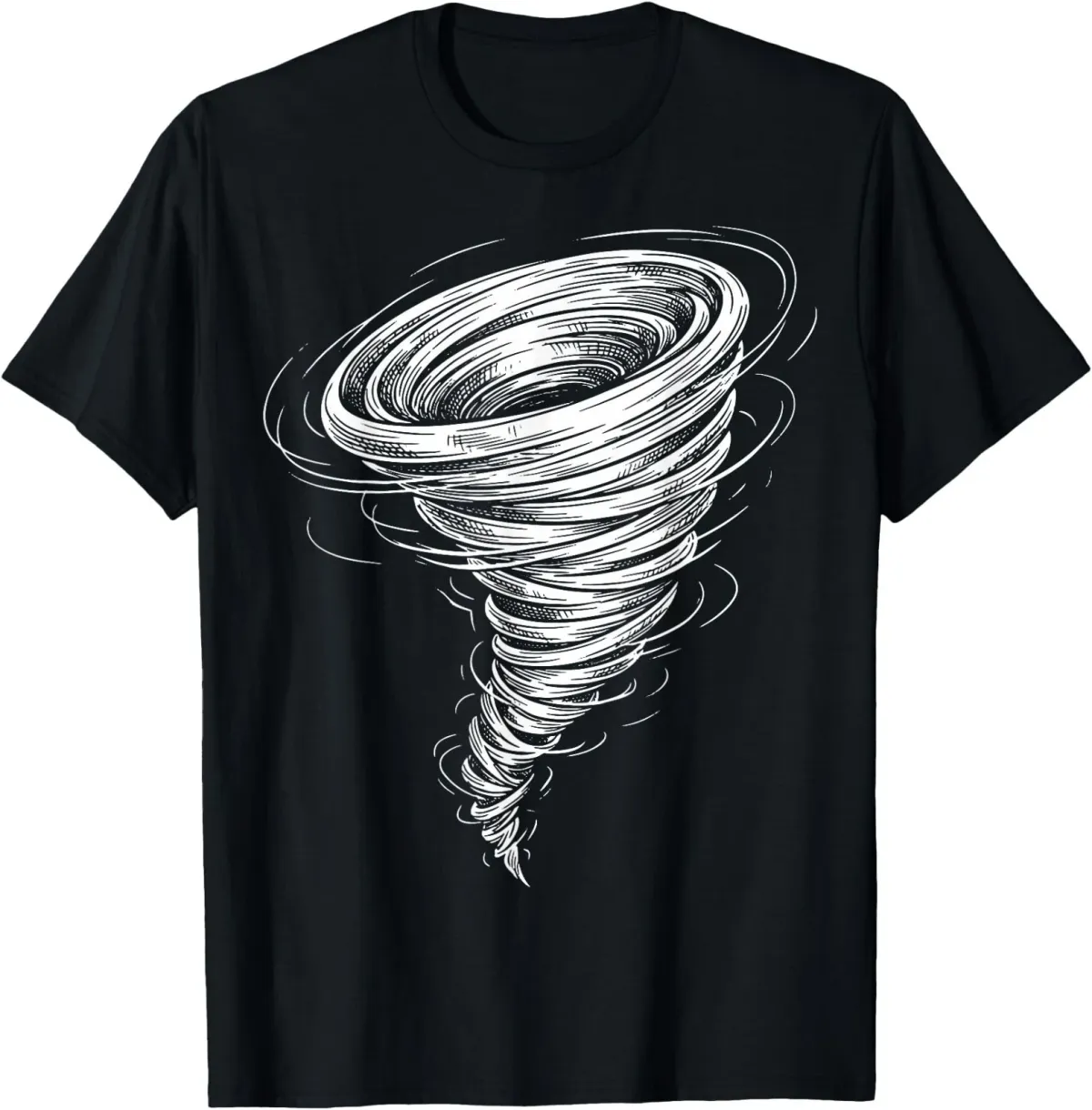Women's T-Shirts Tornado Illustration Storm T-Shirt_ecoleips.com