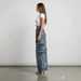 Women's Casual Cotton Denim Jeans With Symmetrical Slit Faux Two-Piece Skirt Style For Street Fashion Summer Spring/Autumn Regular Fit_ecoleips.com
