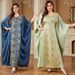 Women's Clothing Fashion Sequins Heavy Embroidery Dress Bat Sleeve Waist Loose Robe_ecoleips.com