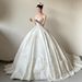 French Style Satin Strapless Wedding Dress Floor Length Slimming Heavy Duty Lace Train Main Gown New 2026_ecoleips.com