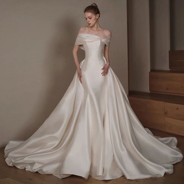 Women's Clothing Elegant High-End Forest Style Mermaid Wedding Dress With Double Shoulder Shawl_ecoleips.com